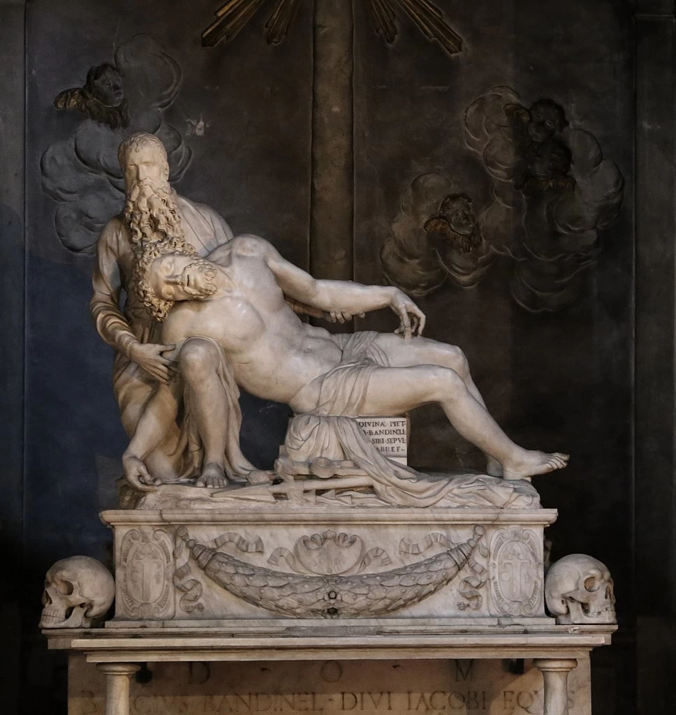 Baccio e Clemente Bandinelli, pietà con Nicodemo, per la tomba di Baccio e della moglie Jacopa Doni